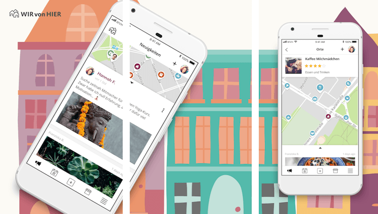 WirVonHier Mobile App preview
